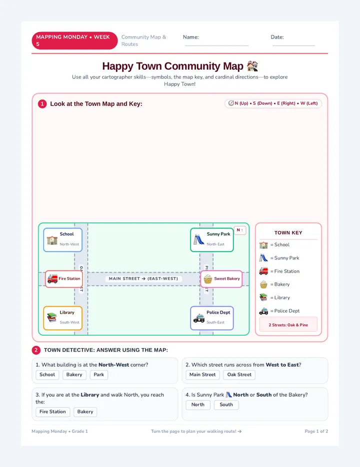 Neighborhood Route Worksheet