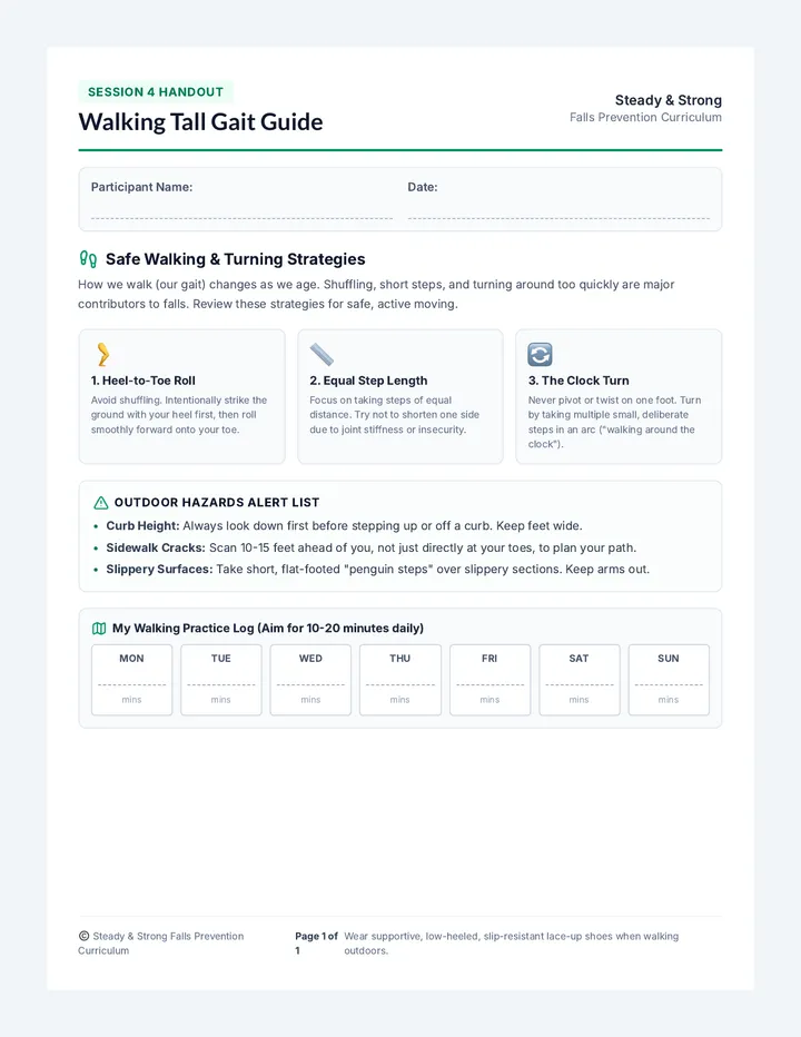 Walking Tall Handout