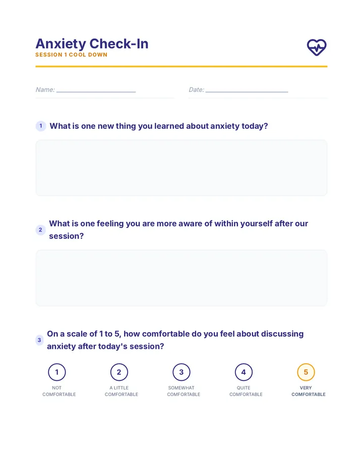 Anxiety Check-In Cool Down