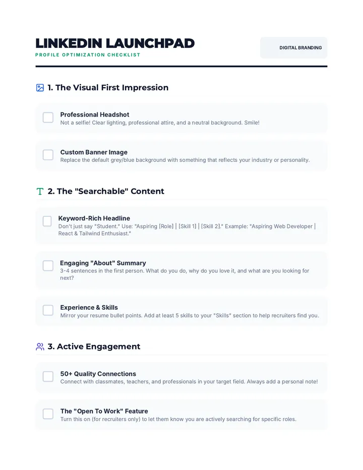 LinkedIn Checklist