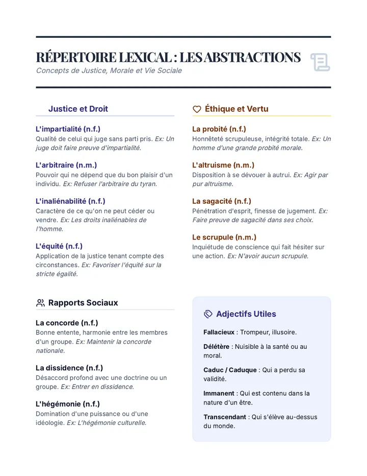 Lexique Social Reference Sheet