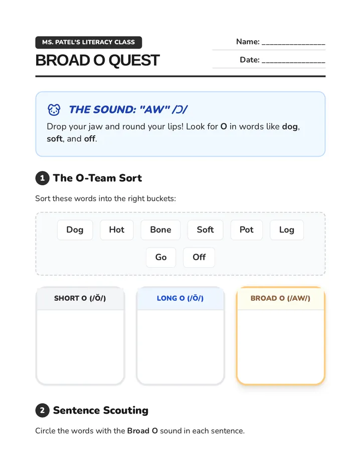 Broad O Quest Worksheet Updated