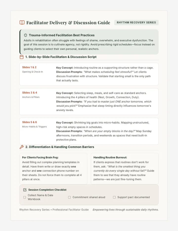 Rhythm Recovery Facilitator Guide