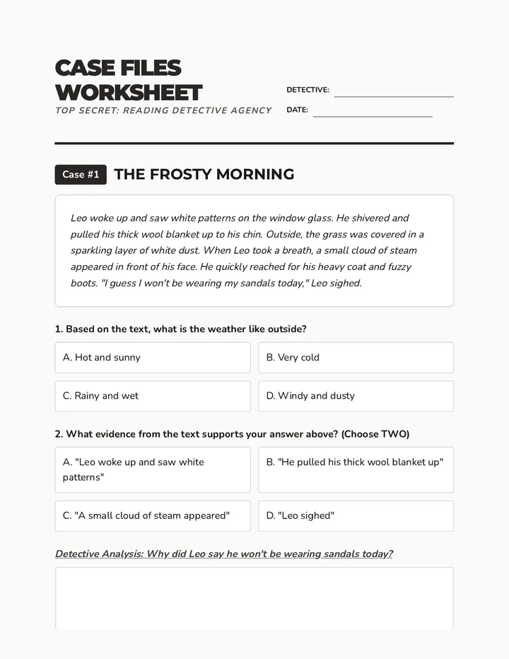 Case Files Worksheet