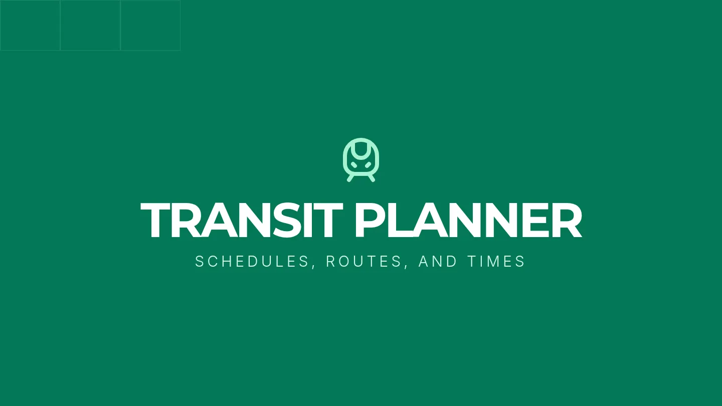 Transit Planner Slides