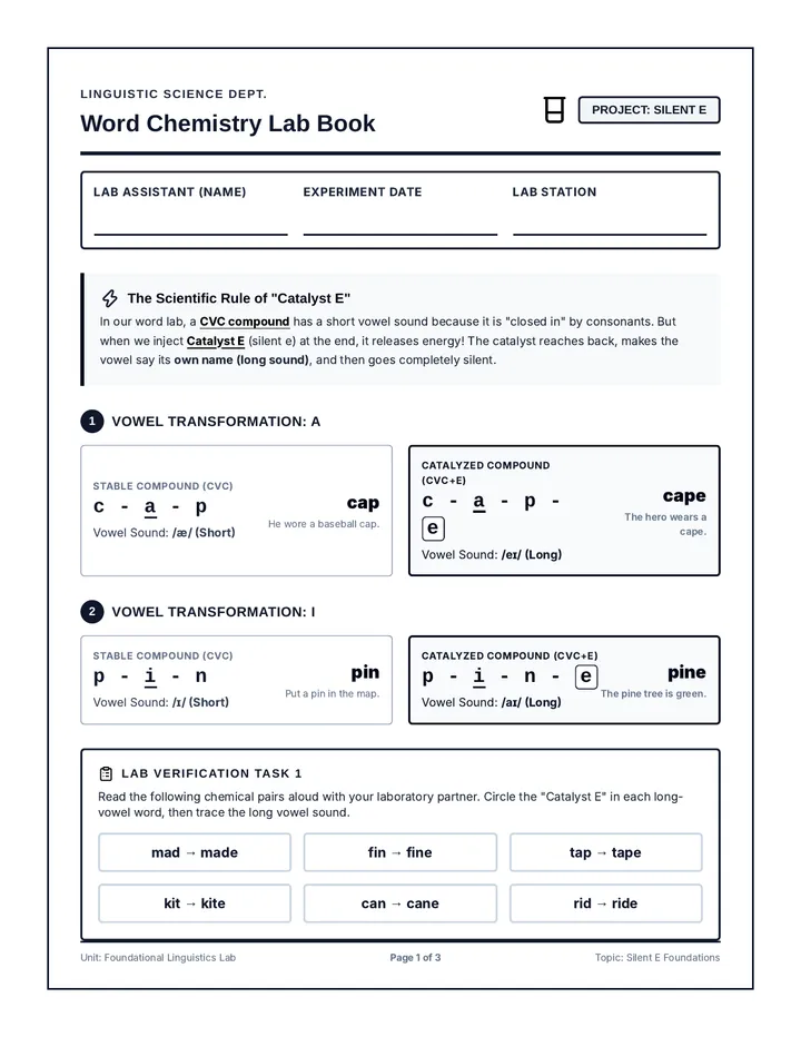 Word Chemistry Lab Book