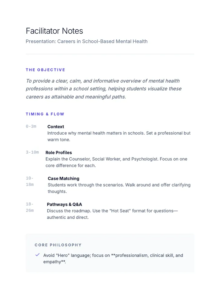 Facilitator Notes Guide