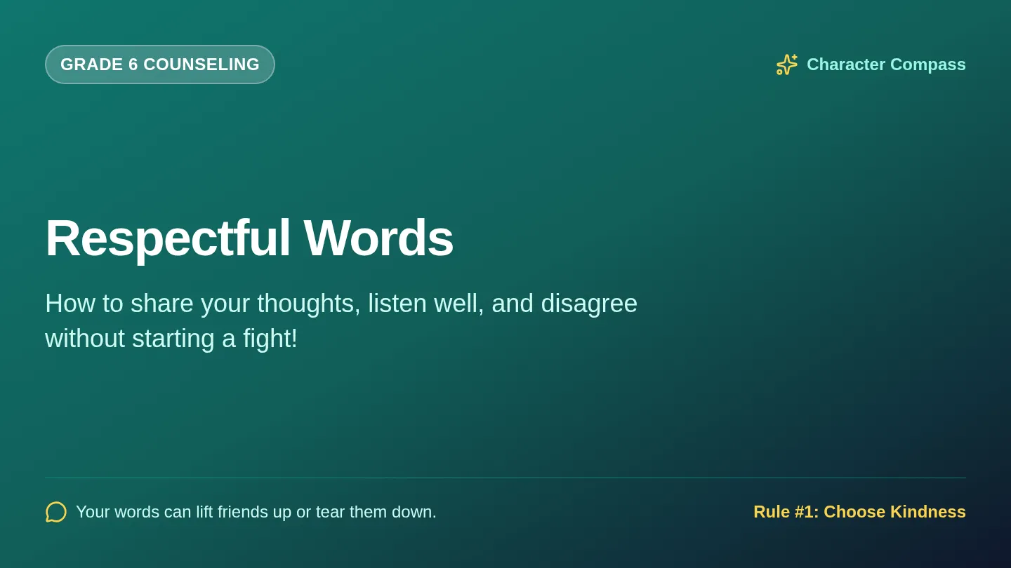 Respectful Words Slides