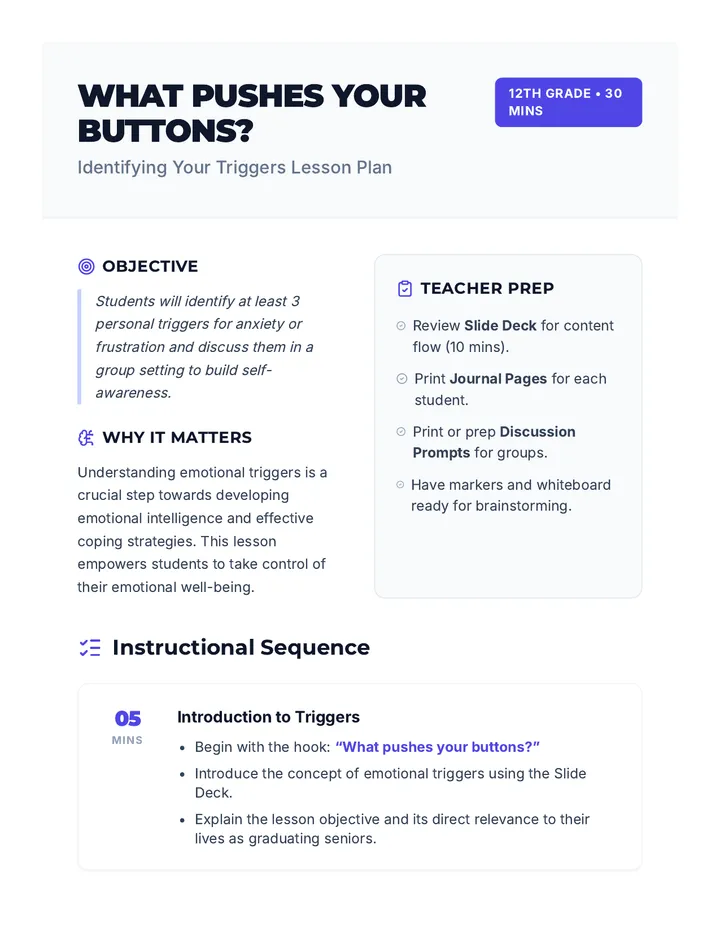 Buttons Lesson Plan