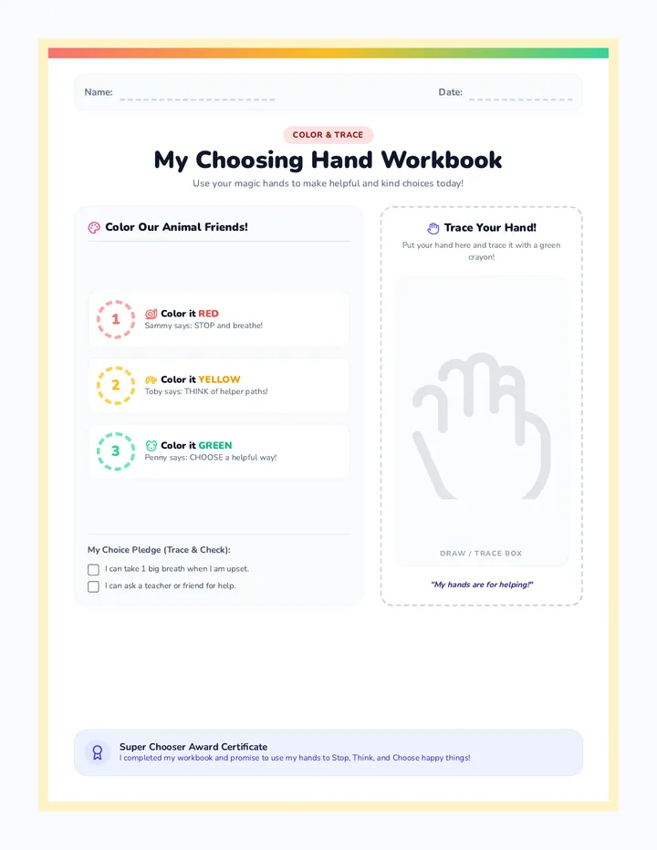 My Choosing Hand Workbook