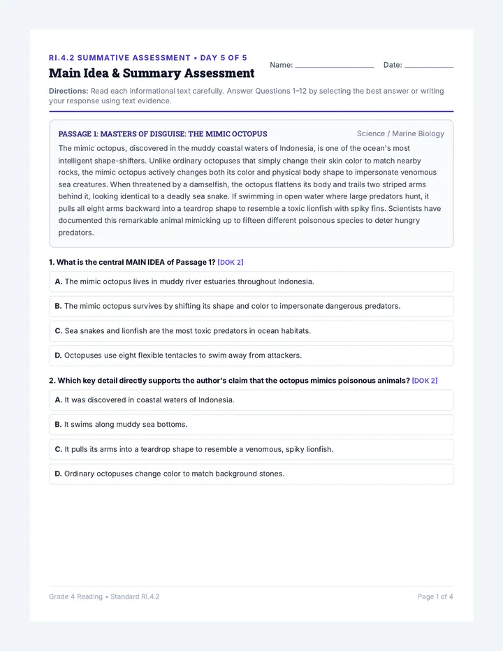 Mastery Assessment Test