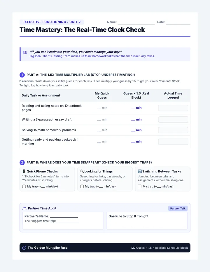 Time Mastery Student Workbook