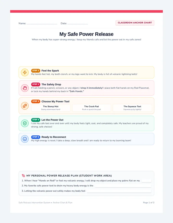 Safe Release Student Printables