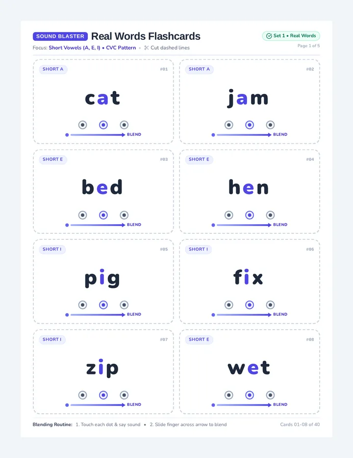 Real Words Flashcards