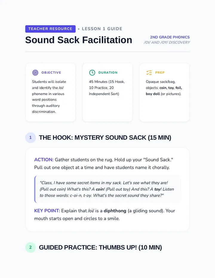 Sound Sack Teacher Guide