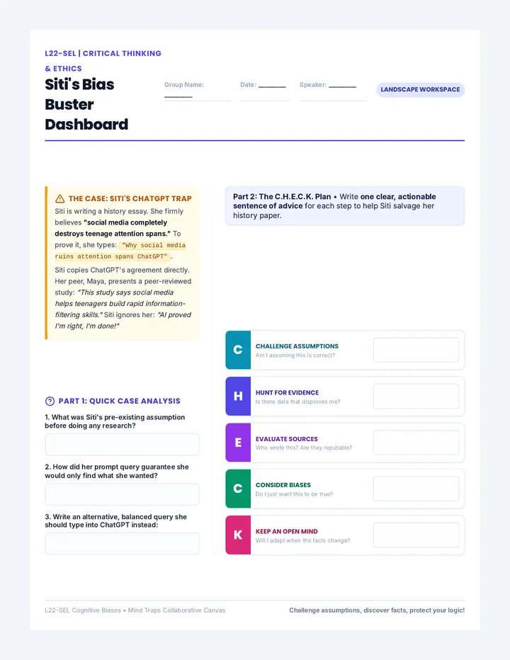 Siti Bias Buster Worksheet