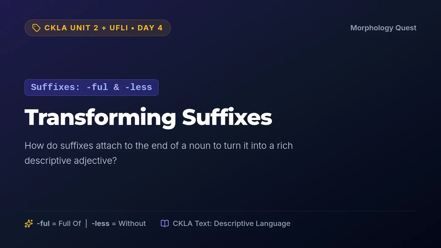 Transforming Suffixes Slides