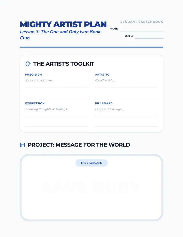 Mighty Artist Plan Sketchbook