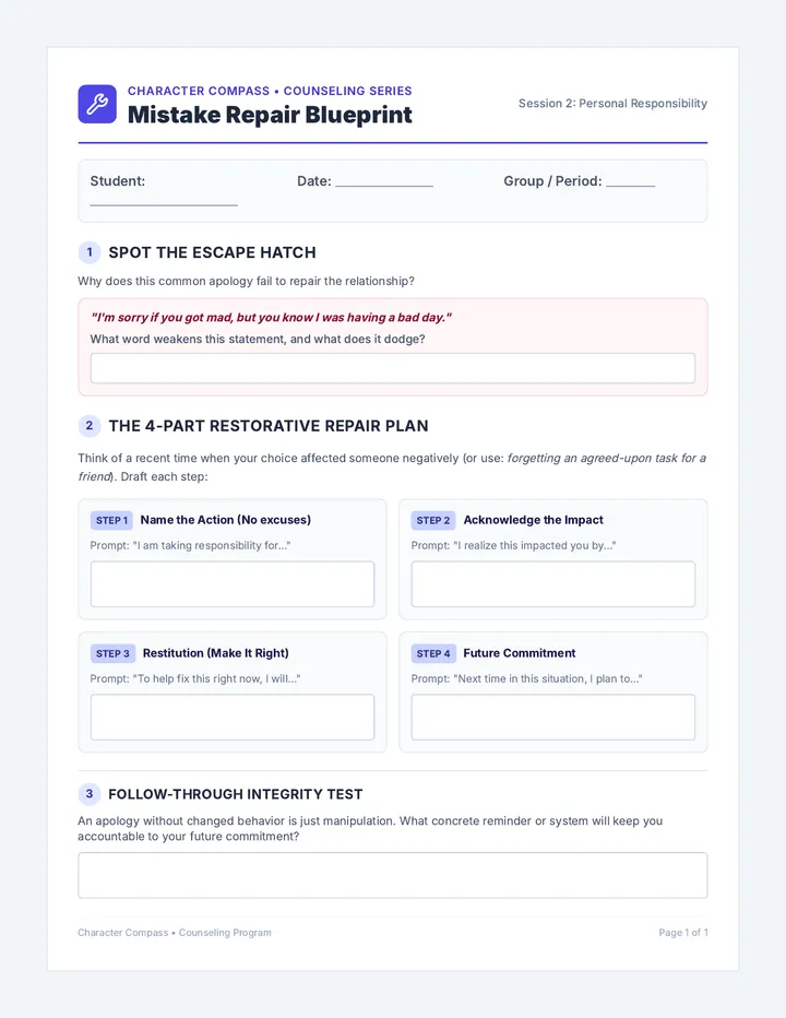 Mistake Repair Blueprint