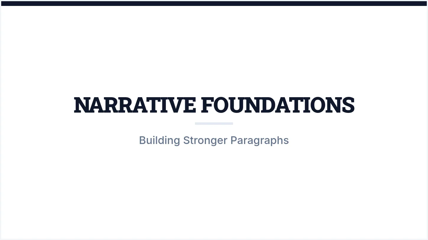 Narrative Blueprint Slides