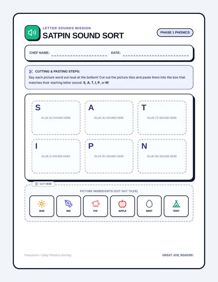 SATPIN Phonics Sheet