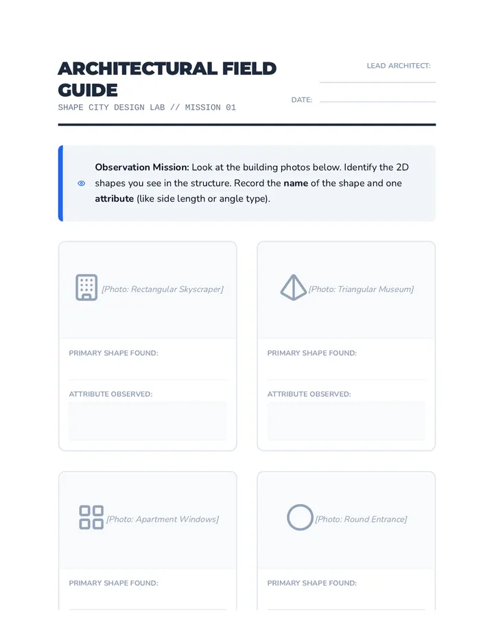 Architectural Field Guide Packet