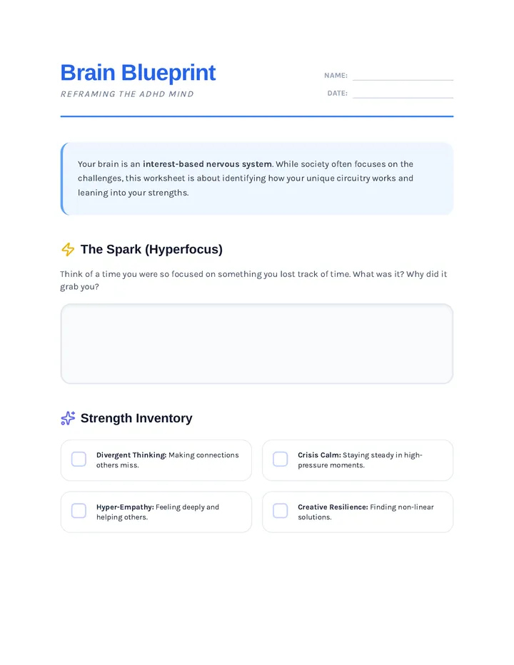 Brain Blueprint Worksheet