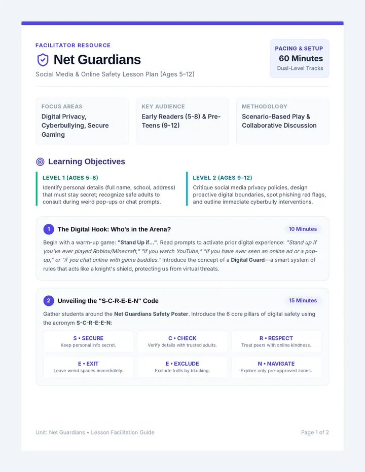 Net Guardians Teacher Guide