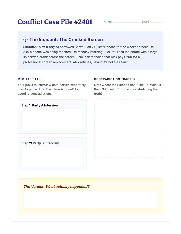 Conflict Simulation Packet