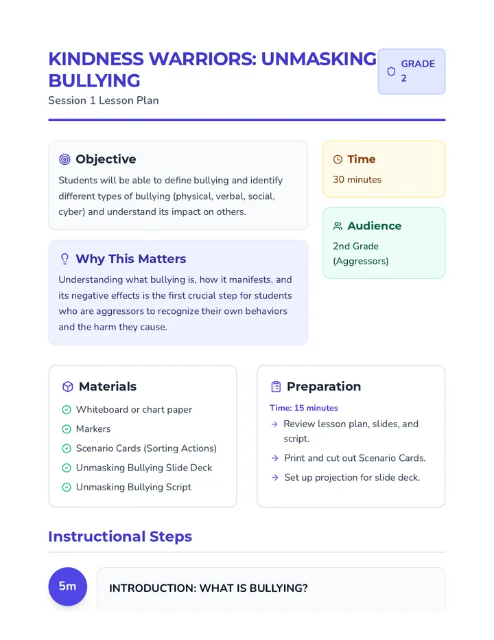 Unmasking Bullying Lesson Plan