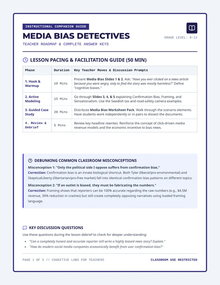Media Bias Teacher Guide