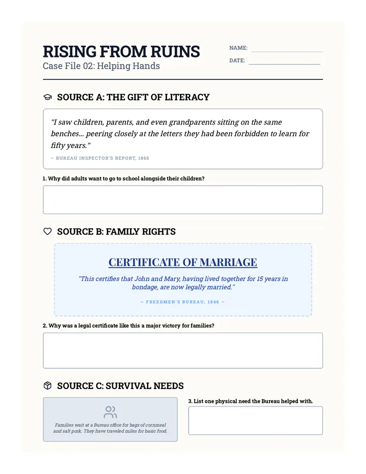 Helping Hands Analysis Sheet