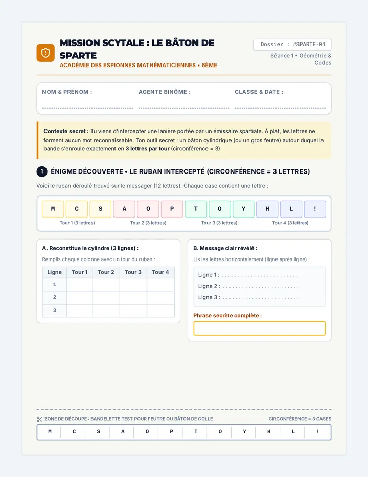 Enquête Scytale Fiche