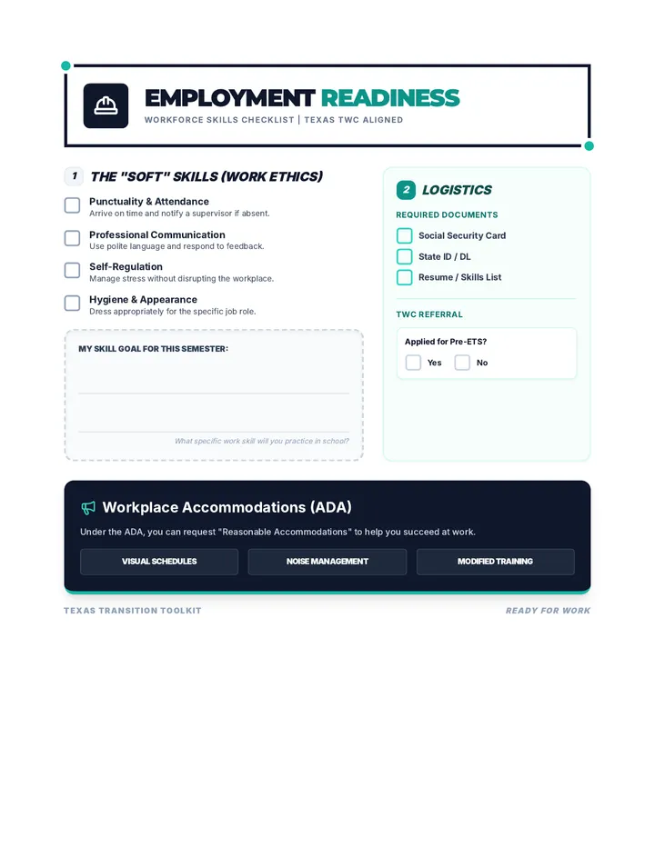 Employment Readiness Checklist
