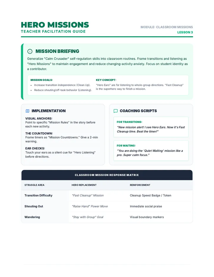 Classroom Mission Guide