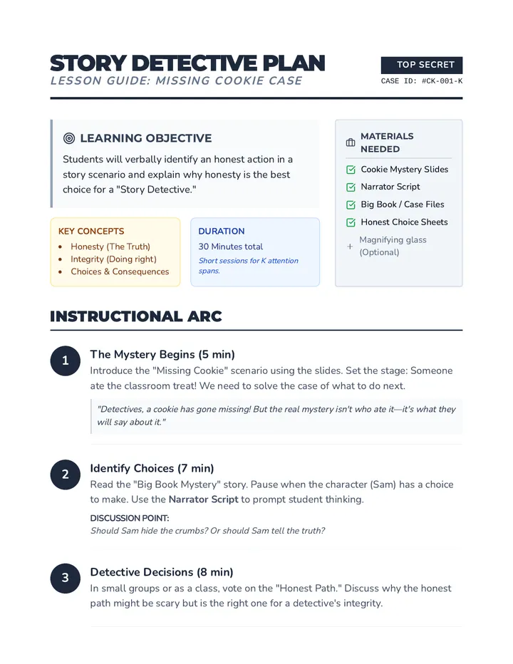Story Detective Plan
