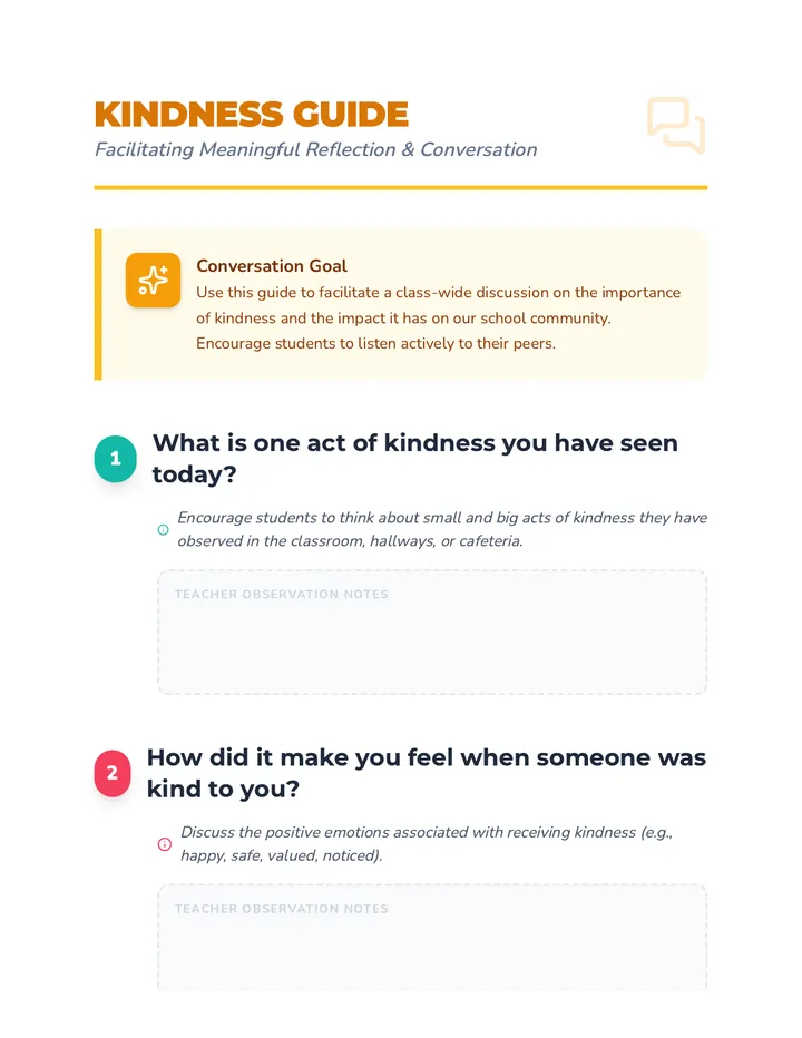 Kindness Discussion Guide
