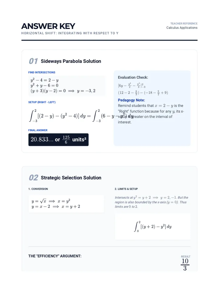 Horizontal Shift Answer Key