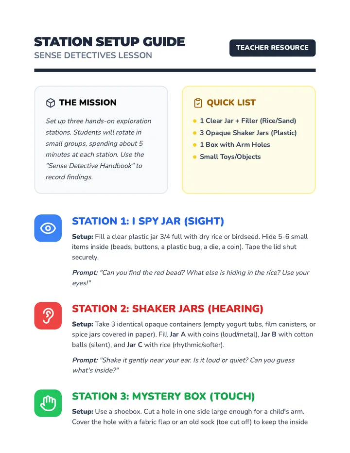 Station Setup Teacher Guide