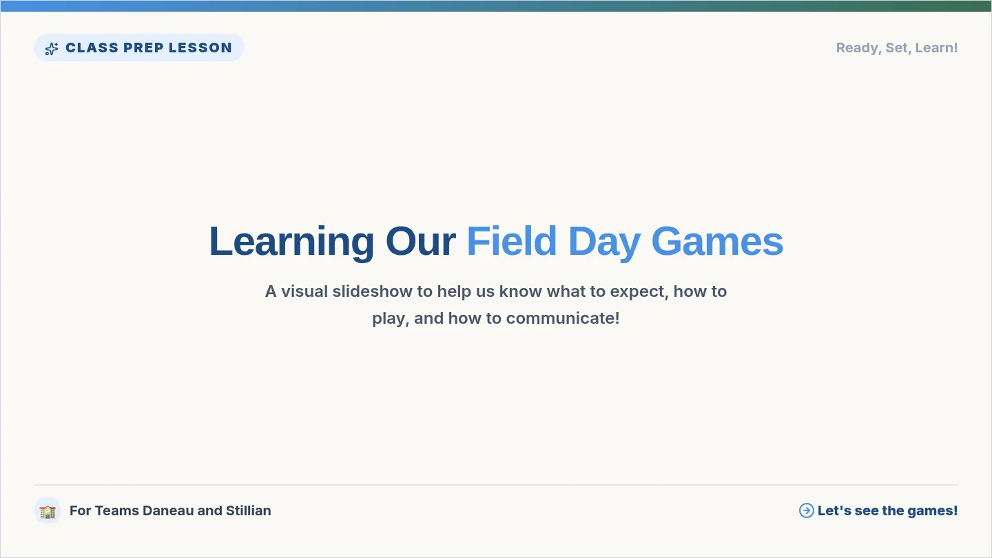 Field Day Games Slides