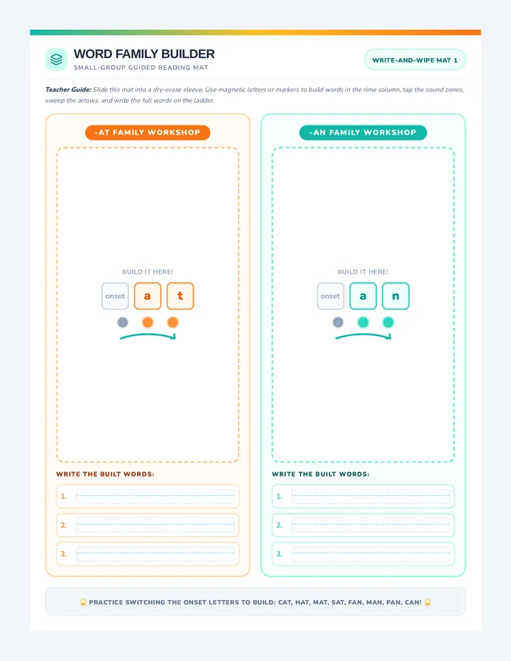 Word Builders Workmats