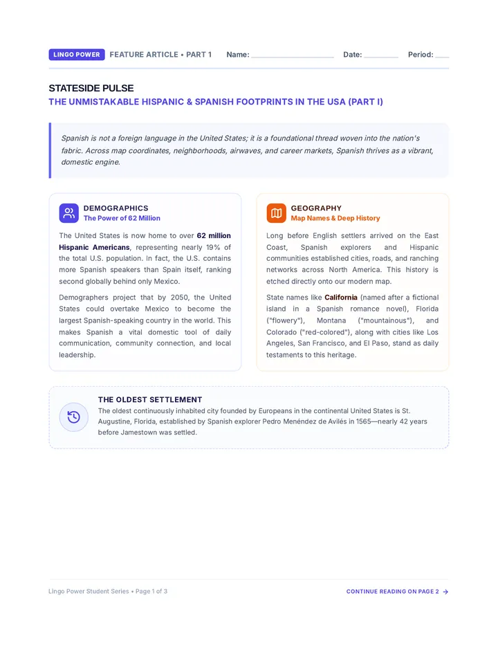 Stateside Pulse Worksheet