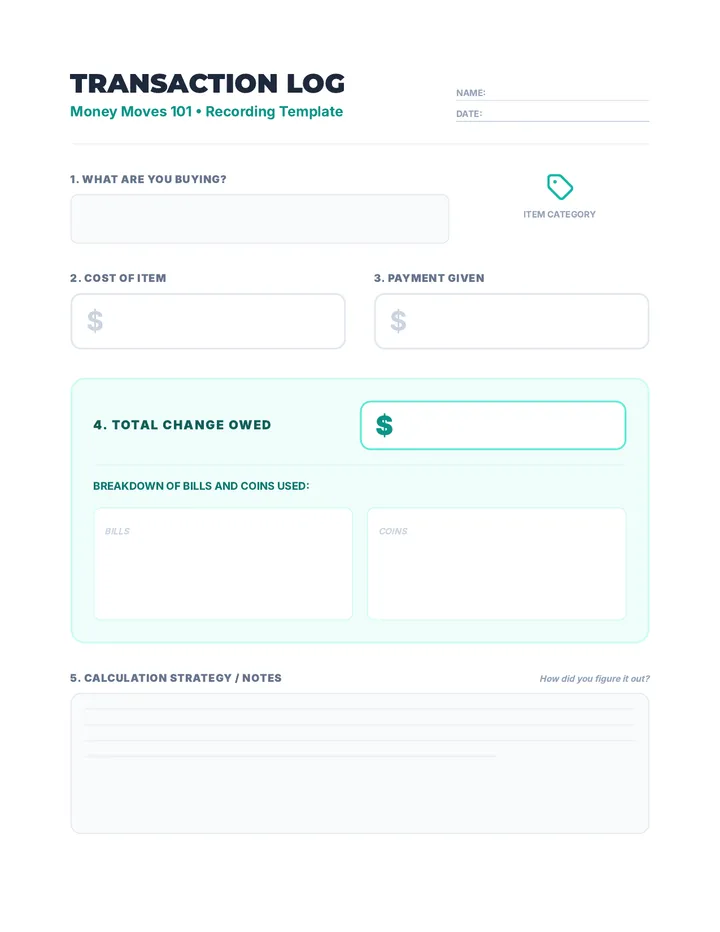 Transaction Recording Template