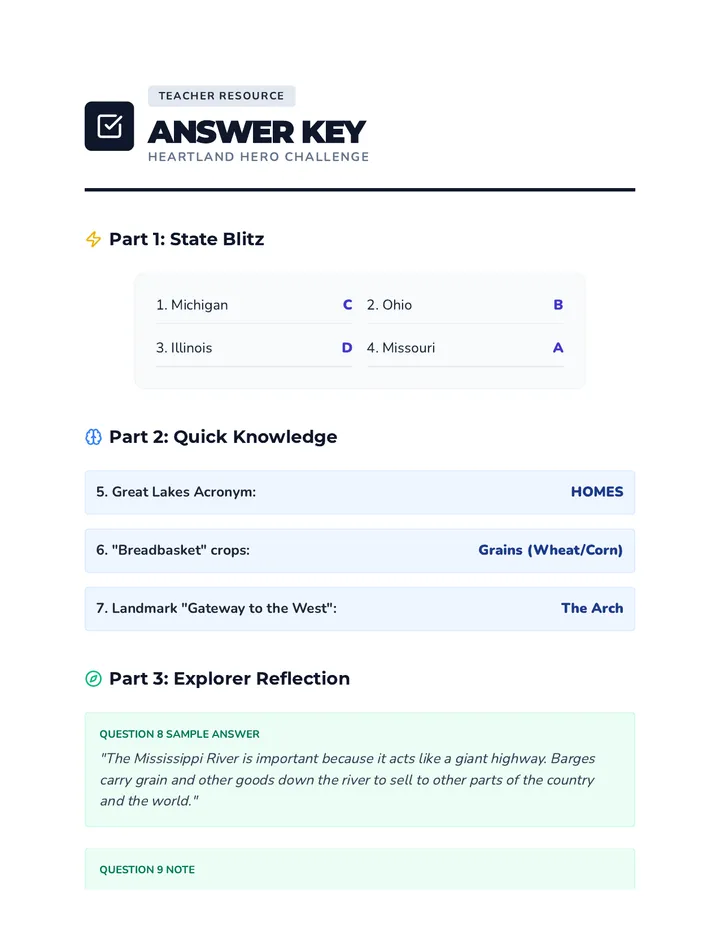 Mastery Answer Key