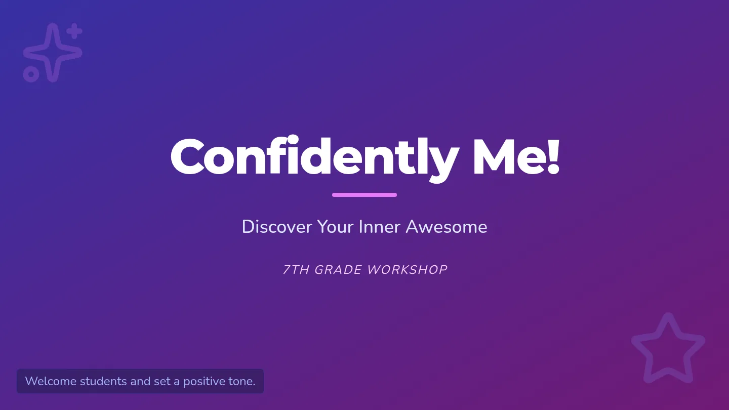 Confidently Me Slide Deck