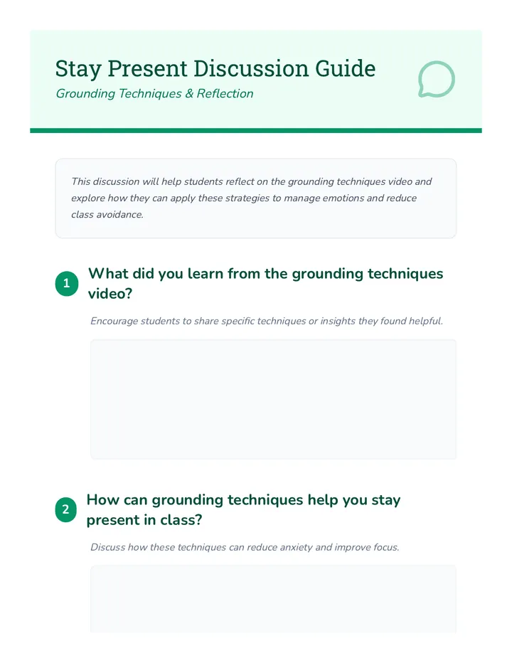 Stay Present Discussion Guide