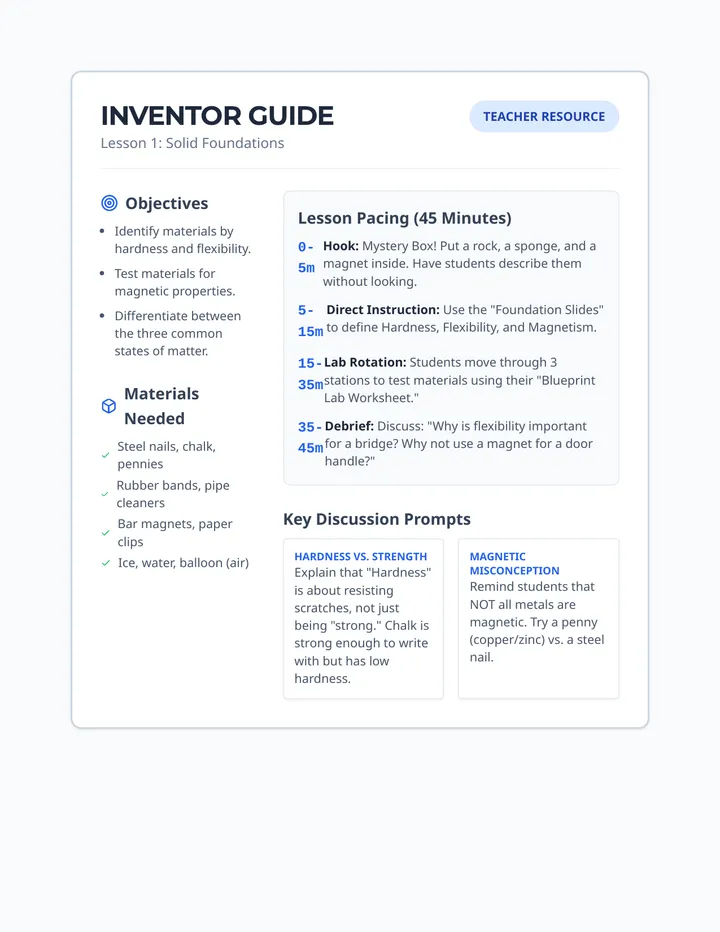Inventor Guide Teacher Notes