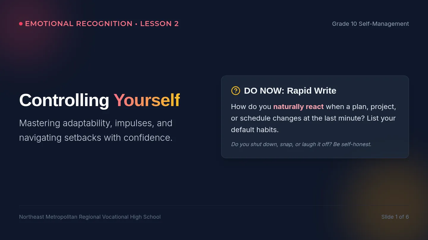 Controlling Yourself Slides
