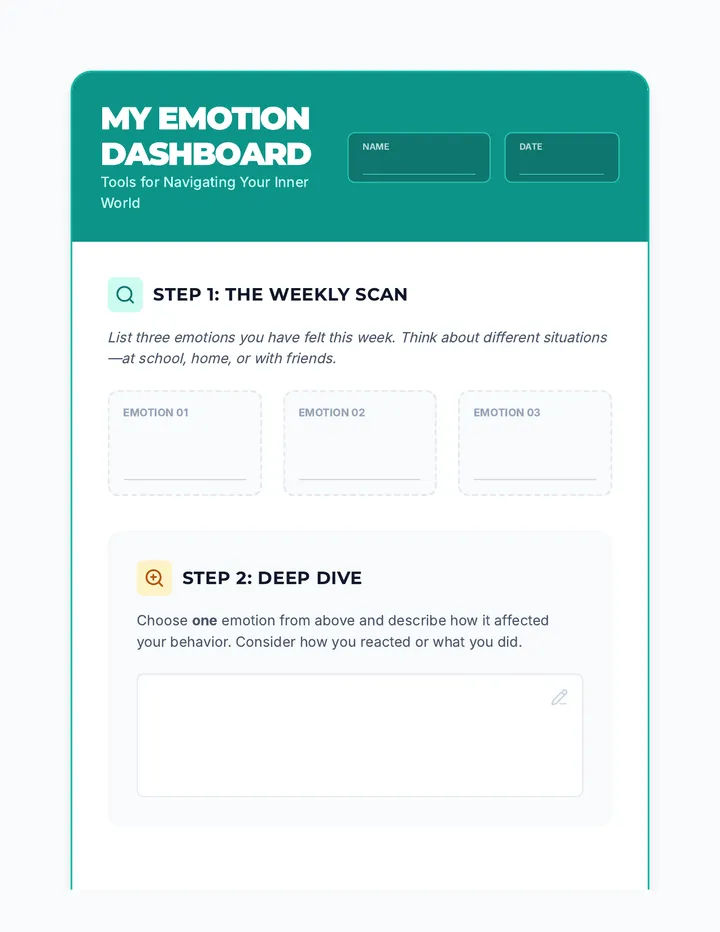 Emotion Dashboard Worksheet