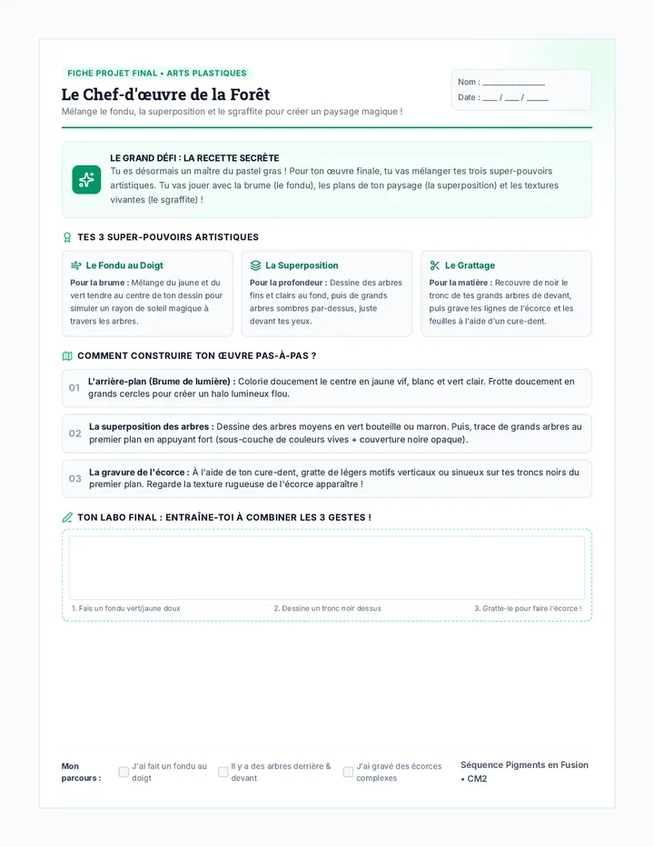 Forêt Mystique Fiche Outil